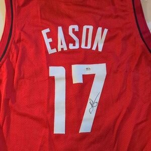 Houston Rockets #17 Tari Eason Autographed Jersey W/ PSA -ROCKETS ON FRONT-